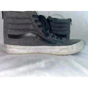 Vans SK8 Hi Slim Zip Croc Black Gray Women's‎ Size 10 Men's Size 8.5 Sneakers